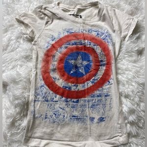 Marvel Captain America Shirt - Girl Size XS